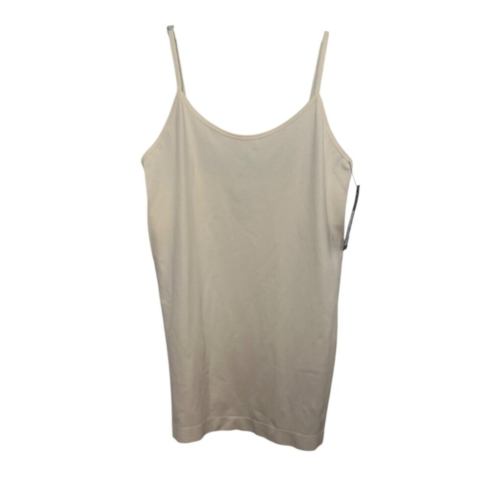 Under Control Camisole Top Shirt Adjustable Straps Small Beige New Stretch